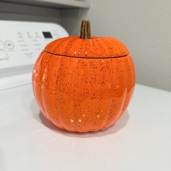 1978 Speckled Covered Pumkin Candy Dish - Picture 4 of 8